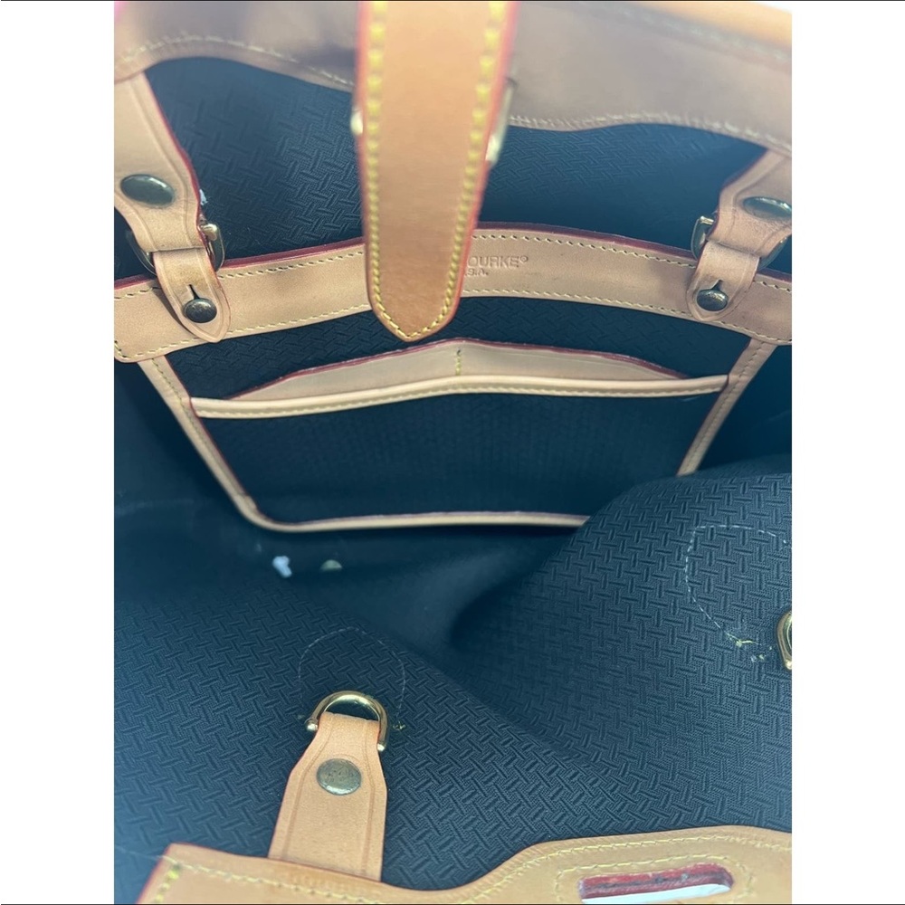 Vintage Dooney & Bourke Cabriolet canvas bucket bag vachetta leather - Picture 6 of 7